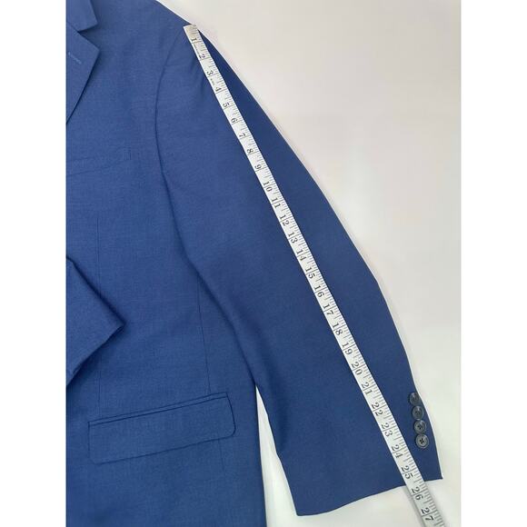 Johnny Bigg Royal Diego Textured Stretch Suit Jacket Blue Size 58 - Picture 11 of 11